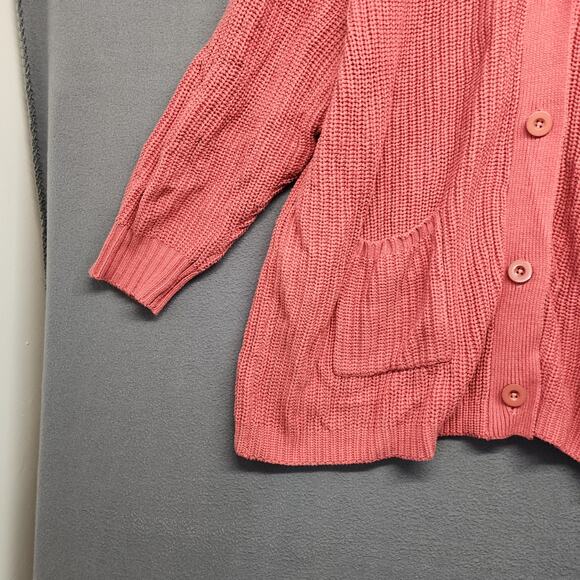 Woman Within Cardigan Sweater Womens Plus Size 3X Pink V Neck Casual - Picture 10 of 13